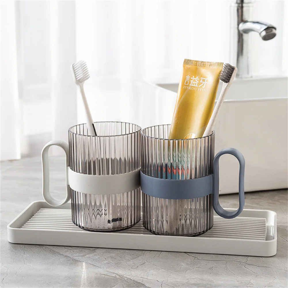 

Transparent Storage Mug Student Cup Student Bathroom Tools Daily Gifts Gargle Cup Bathroom Supplies Simple Transparent Stripe
