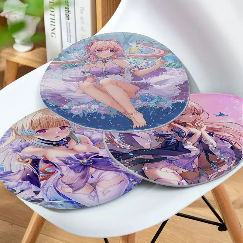 

Genshin Impact Sangonomiya Kokomi Simplicity Multi-Color Seat Cushion Office Dining Stool Pad Sofa Mat Non-Slip Buttocks Pad