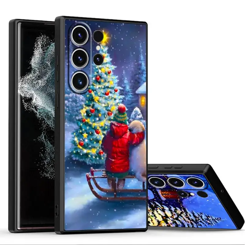 Чехол для телефона с рождественской елкой Samsung Galaxy S24 Ultra S23 S22 S21 Plus S20 FE Note 20 10Plus