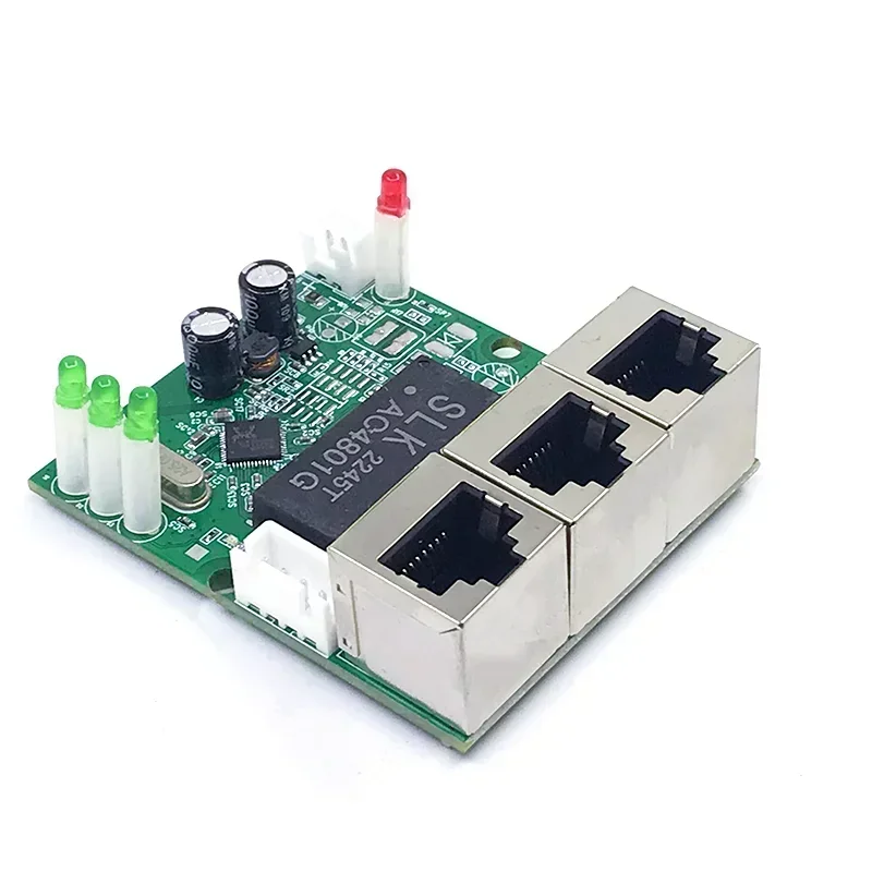 Мини-PCBA 4/5 портов Сетевой мини-модуль коммутатора Ethernet 10/100 Мбит/с 5 В 12 15 18 24