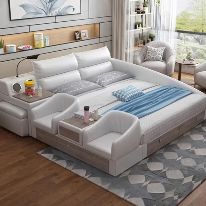 Вилла с выдвижным ящиком европейская двойная кровать дизайнерская