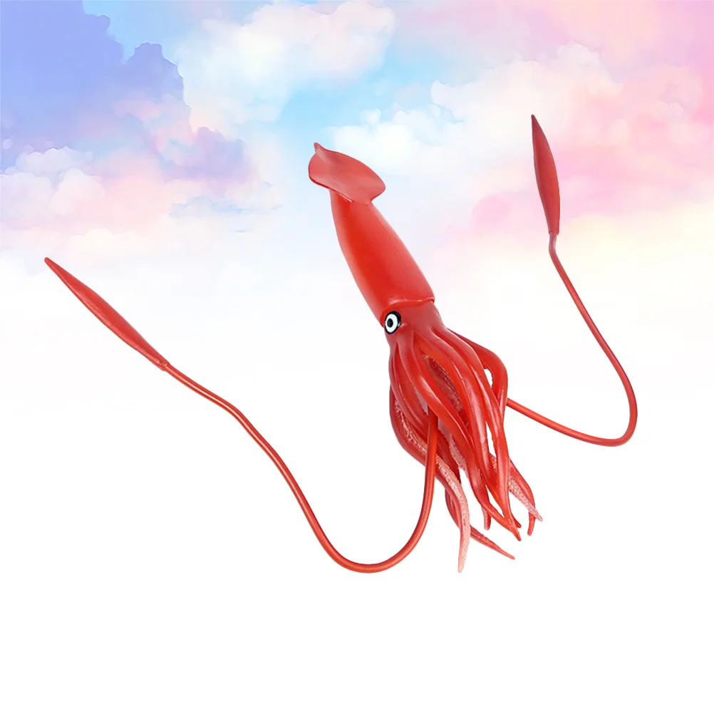 

1PC Simulated Sleeve-fish Decor Artificial Marine Animal Decor Lifelike Squid Model Decor Plastic Funny Kids Sleeve-fish Model