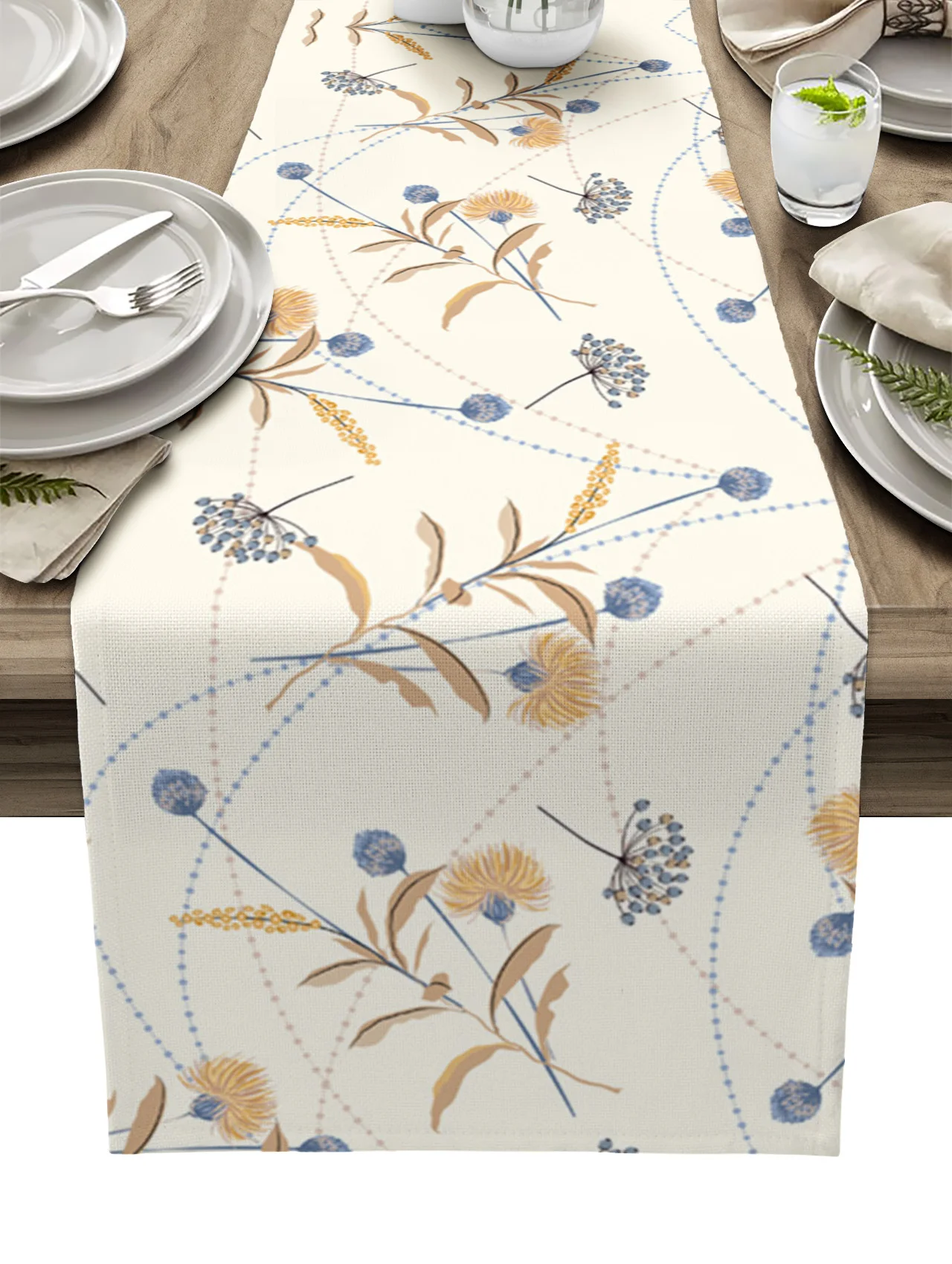 

Retro Flower Dandelion Tablecloth Table Runner Decoration Home Decor Dinner Table Decoration Table Decor