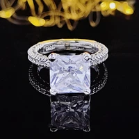 2022 new products luxury princess engagement ring for women anniversary gift jewelry wholesale r7676