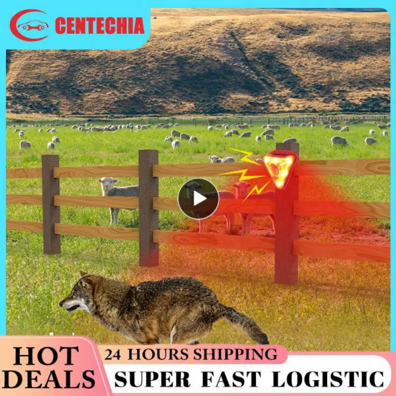 

Animal Repellent Light Drive Away Wild Animals Outdoor Alarm Siren Solar 6 Flashing Red Leds Light Alarm Home Security Safe