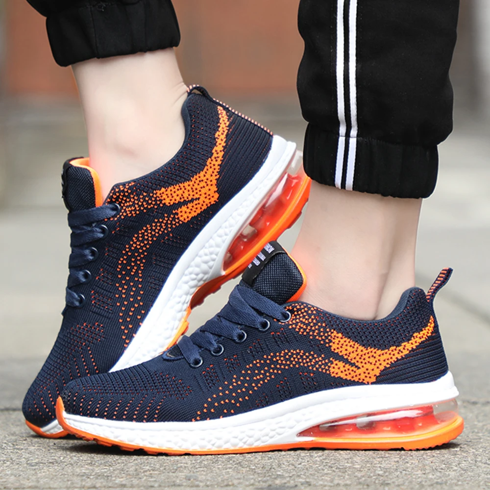 

Кроссовки мужские сетчатые для бега, повседневные дышащие легкие, на шнуровке, удобная Вулканизированная подошва