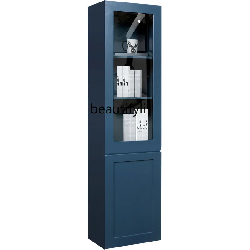 

yj More than Nordic Minimalism Multi-Color Glass Cabinet Storage Storage Bookshelf Wall-Mounted Storage Rack