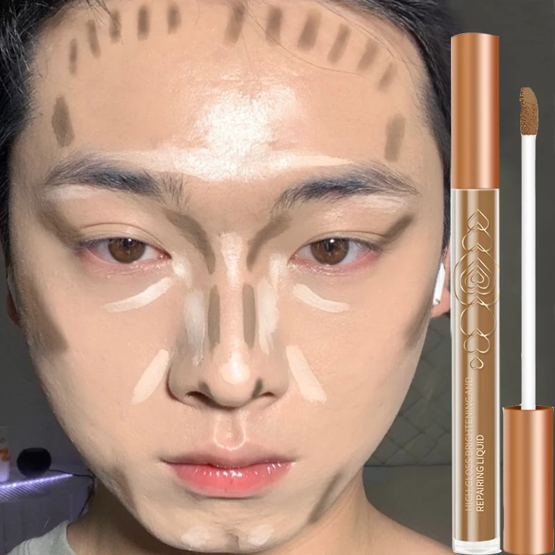 

Liquid Highlighter Contour Stick Moisturizing Concealer Face Contour Shadow Makeup Brightening Corrector Nose Shadow Cosmetic