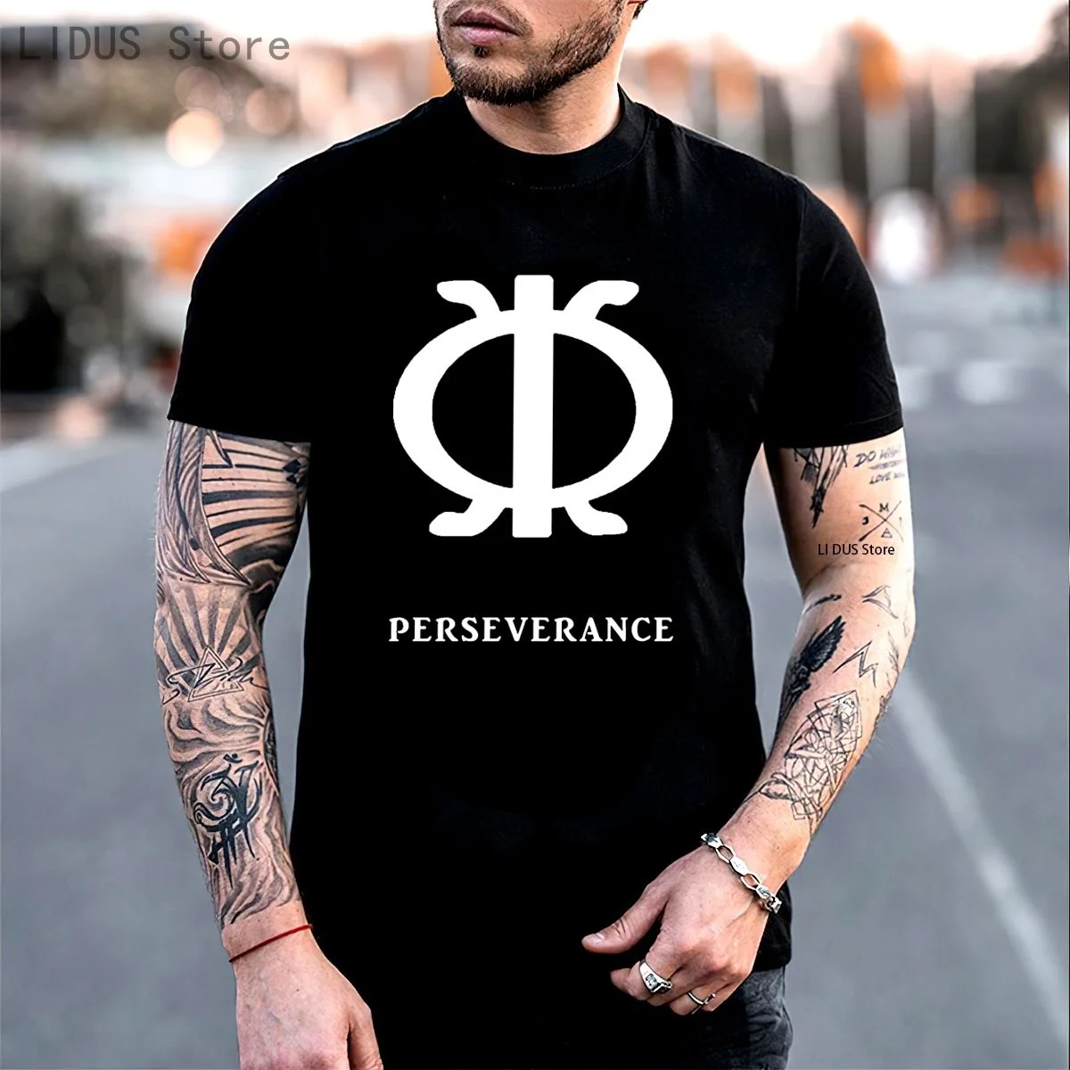 

West African Adinkra Symbol T-shirt - Perseverance Fashion 2021 Top Tee Mens Tshirt