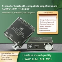xy c160h bluetooth audio power amplifier board module 2 0 two channel stereo bluetooth power amplifier board tda7498e 160wx2