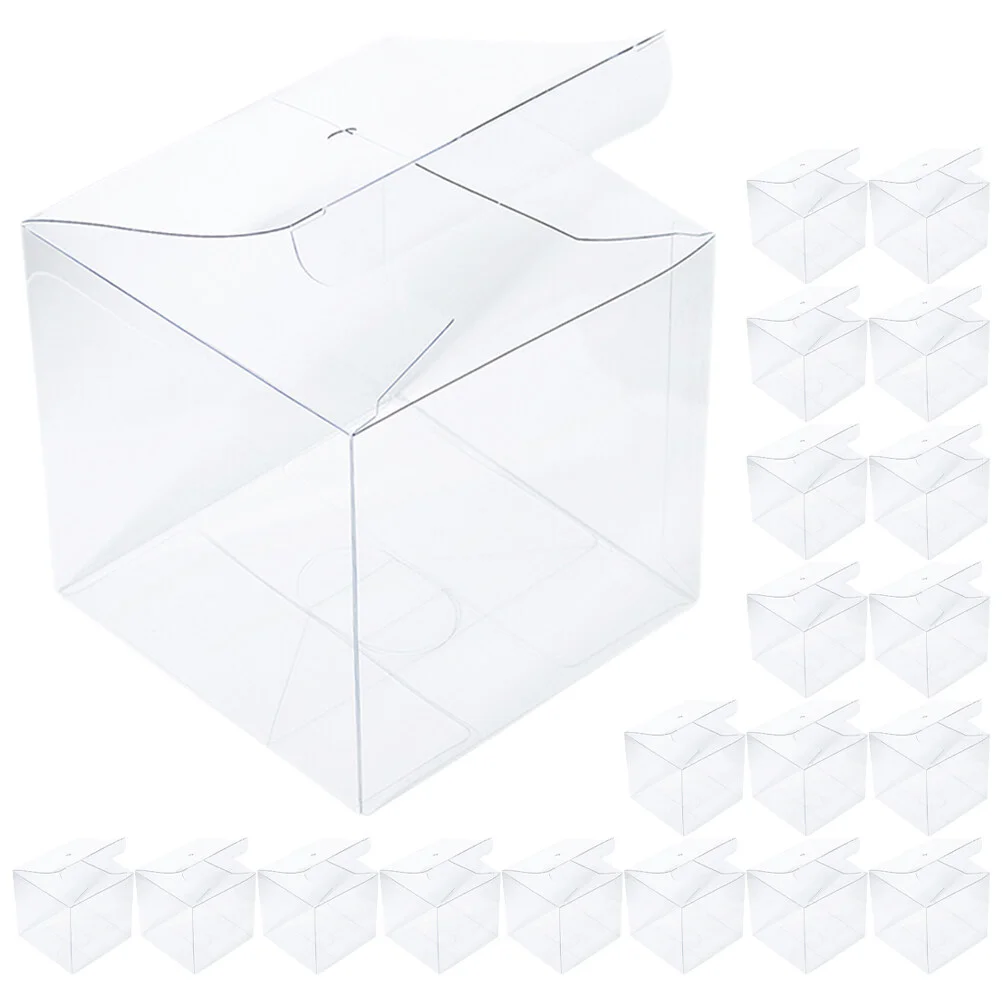 

20 Pcs Pastry Box Bakery Supplies Clear Plastic Clear Plastic Containers Plastic Biscuit Case Candy Packing