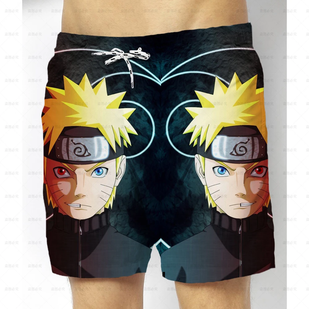

3D Boys Shorts Summer Adult Sasuke Kakashi Quick Dry Beach Swimming Shorts Men's Shorts Beach Shorts Naruto Fashion Shorts