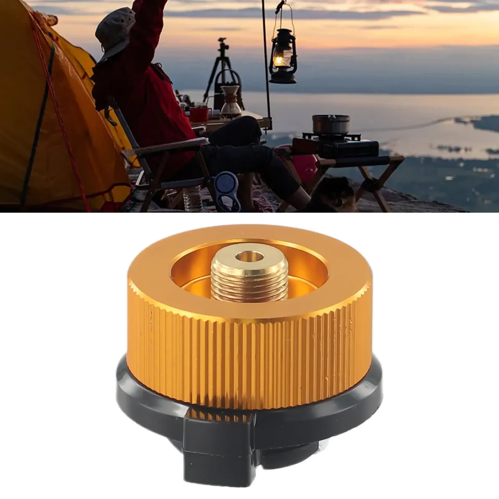 Адаптер для газовой плиты кемпинга легкий алюминиевый сплав совместим с