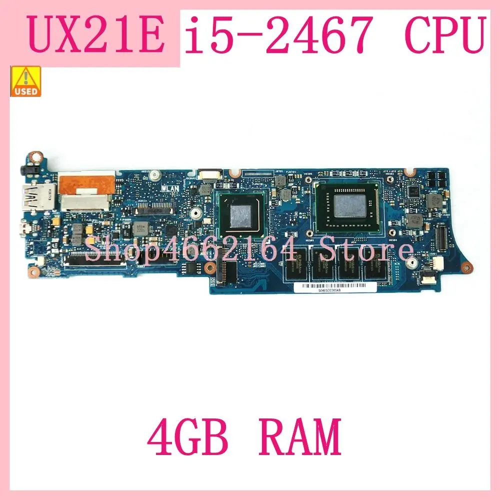 

UX21E With i5-2467 CPU 4GB RAM Mainboard For ASUS UX21 UX21E Laptop Motherboard Tested OK Used