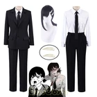 Костюм для косплея кобени хигашияма из аниме бензопила, парик черного цвета для охотников макимы, униформа на Хэллоуин для мужчин и женщин