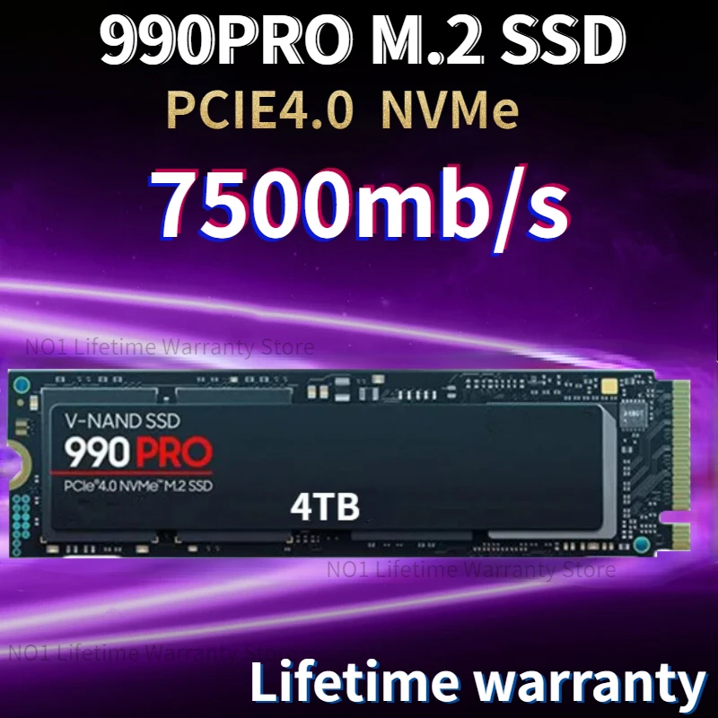 

PS5 4TB Original M2 2280 SAM SSD 8TB 2TB 1TB 980 990 PRO SSD Internal Solid State Disk PCIe Gen 4.0 X 4 NVMe for PS5/PC/Laptop