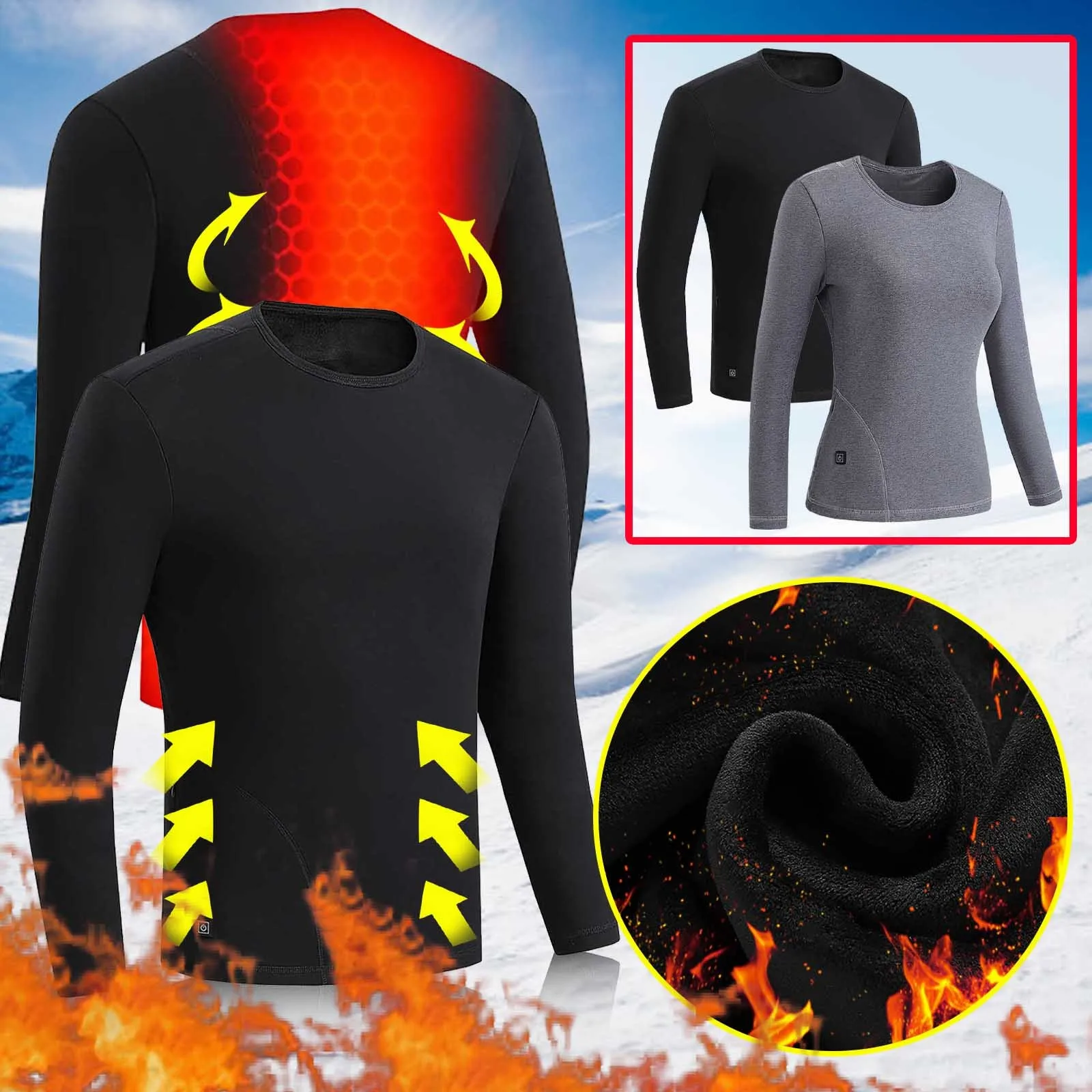 

Зимний утепленный свитер с подогревом спины для мужчин и женщин