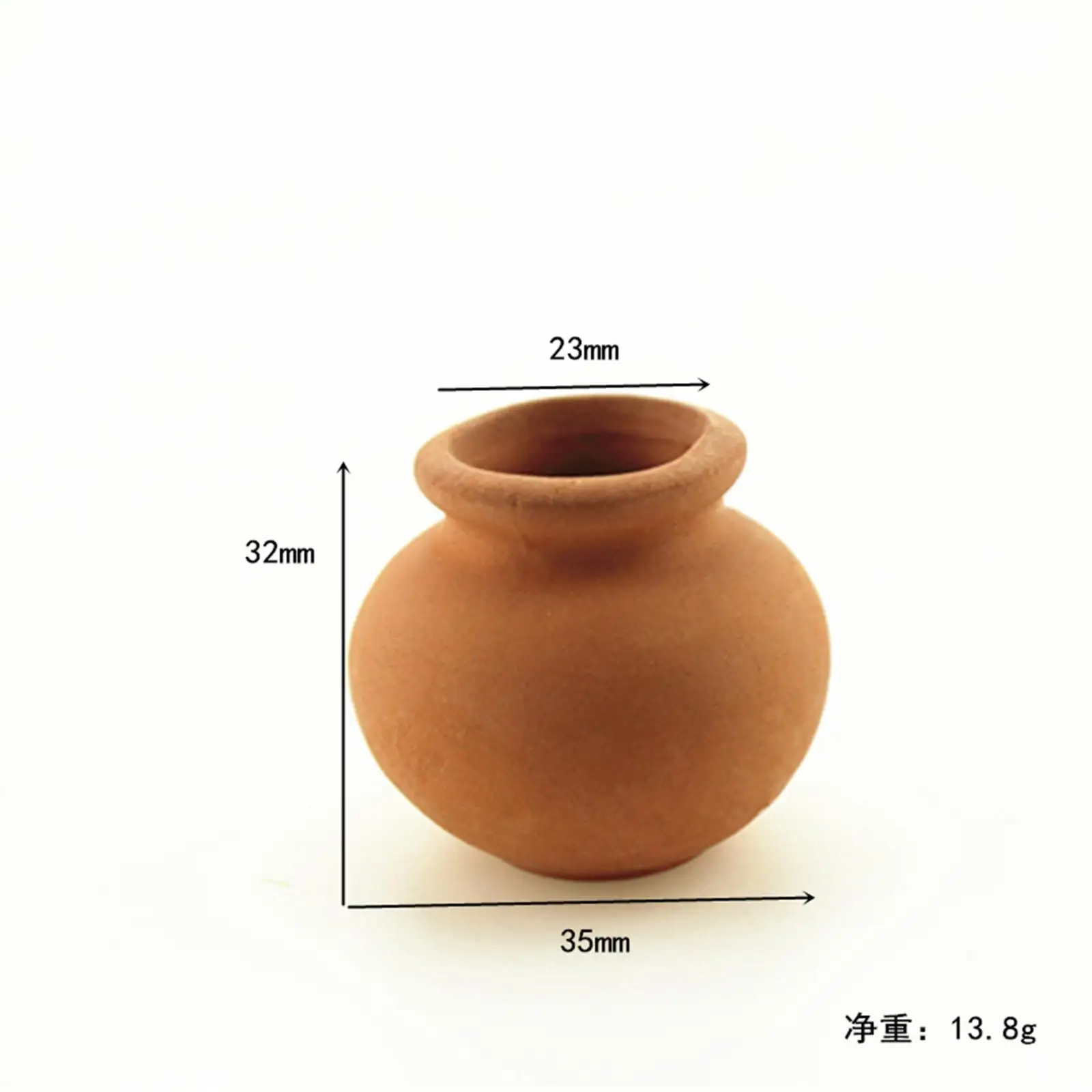 

Dollhouse Accessories Miniature Tiny Clay Pots Without Plants DIY Miniature Decoration Office Desktop Pottery Planter for Potted