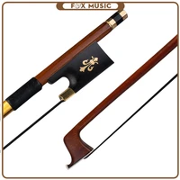 advanced ipe bow 44 violin bow round stick black horsehair ebony frog w fleur de lis inlay brass mounted