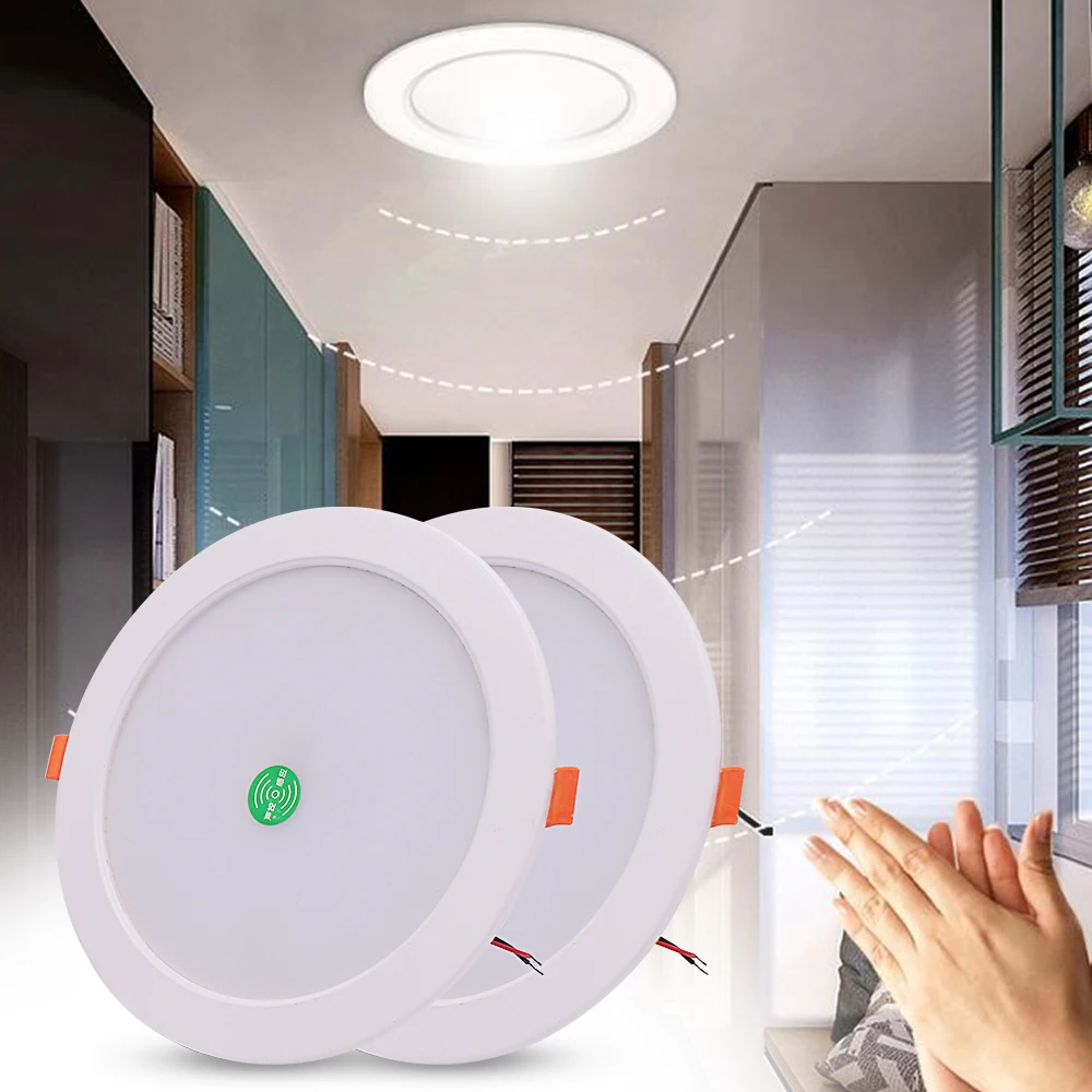 

Sound Control LED Downlight 220V Infrared Sensor Light 3W 5W 7W 9W 18W White /Warm White Recessed in LED Ceiling Downlight Light