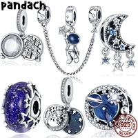 new silver color starry sky series charms beads fits original pandach bracelet necklace woman diy fashion jewelry pendants 2022