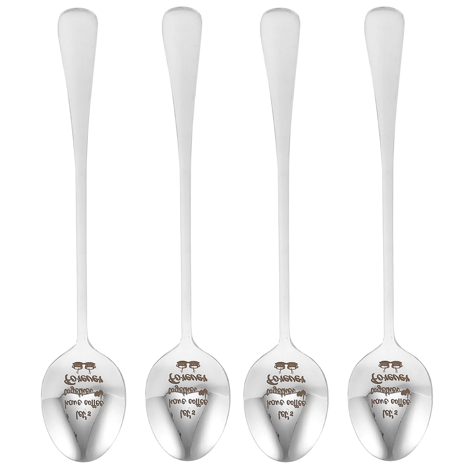 

4 Pcs Soup Spoons Porridge Spoons Stainless Coffee Spoons Food Serving Spoons