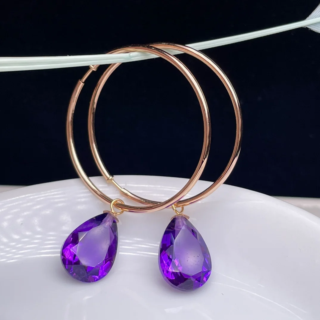 

Shilovem 18K желтое золото, пьезоэлектрическая Женская бижутерия, модный подарок, новое растение, 9*13 мм myme0913588z