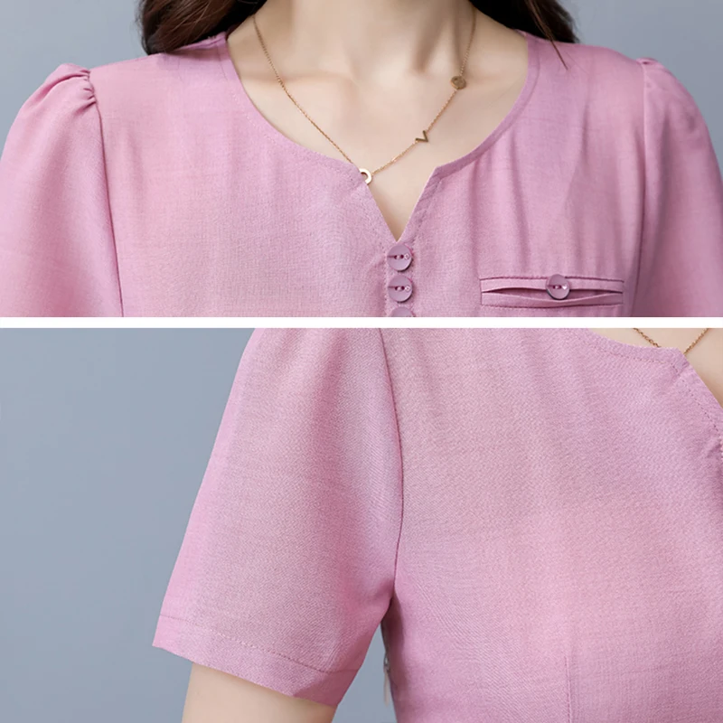 Женское Хлопковое платье-трапеция средней длины с коротким рукавом