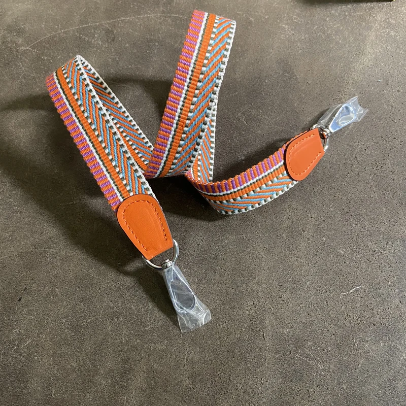 Evelyn Bag With Shoulder Strap Color Woven Canvas Shoulder Strap All-match Leather Diagonal Bag Strap Accessories