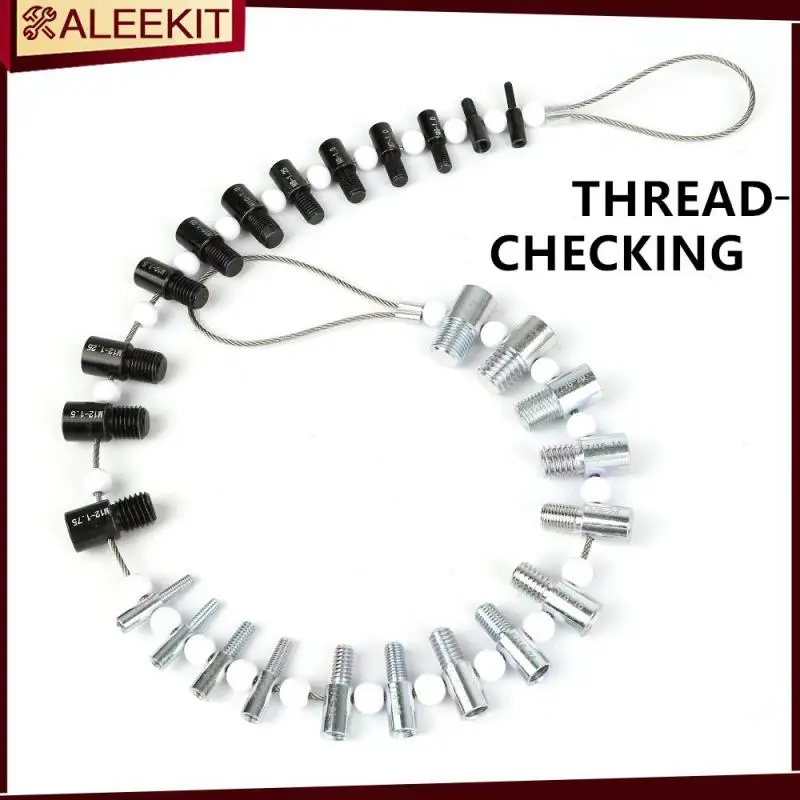 

Thread Checker Metal 26 Specifications Nut Bolt Inch Metric Measuring Screw Thread Checker Accurate Durable Inspection Tool