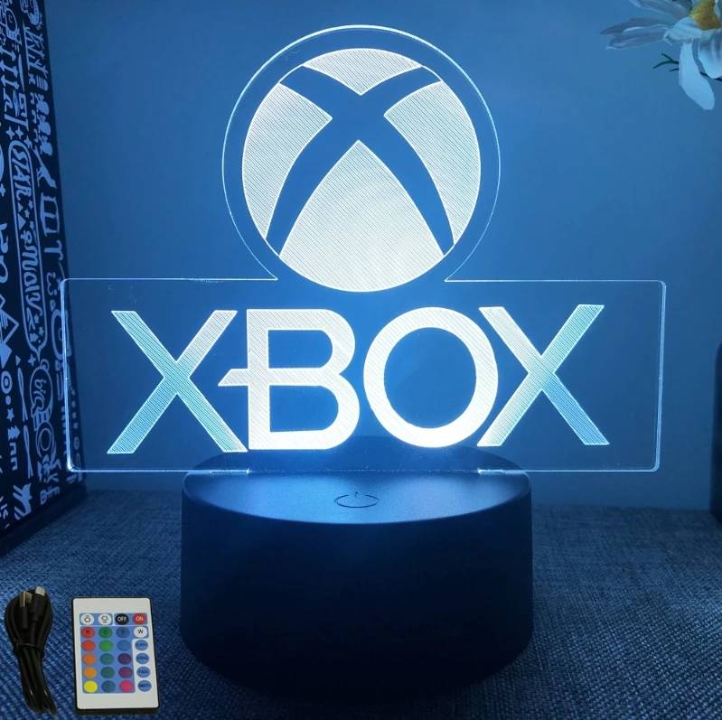 

Игровая лампа 3D ночник XBOX 7 цветов