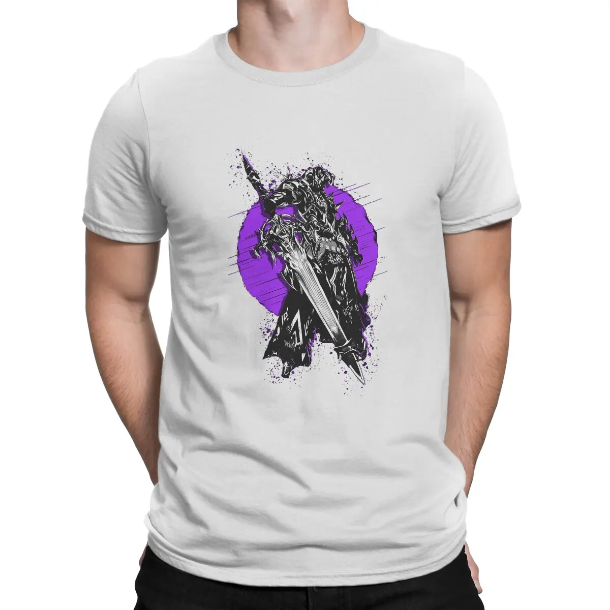 

Мужские футболки Dark Knight из чистого хлопка, потрясающие футболки с круглым вырезом, футболки F-ultifantasy, топы с коротким рукавом, оригинальные