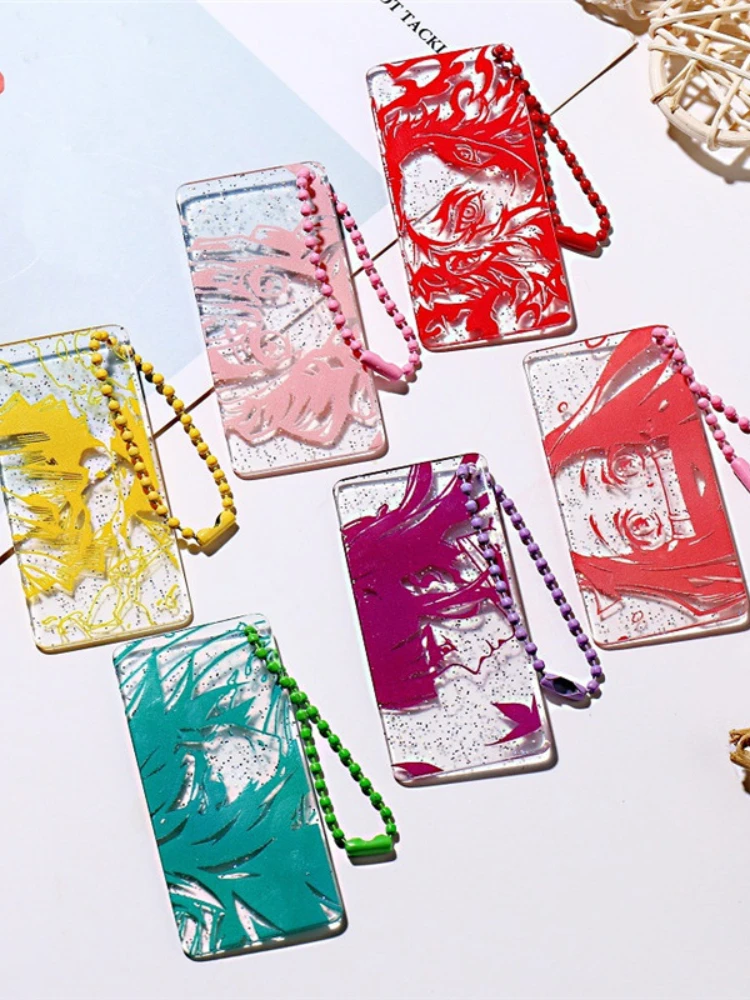 

Anime Demon Slayer Kimetsu No Yaiba Series Peripherals Acrylic Cartoon Characters Decorations Car Key Rings Backpack Pendants