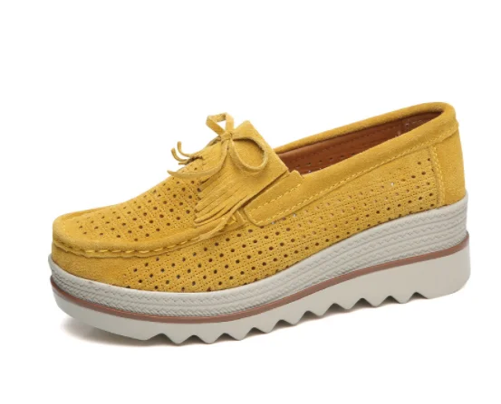 

2022new flat platform moccasins for women loafers with leather suede fringes for women 35-42