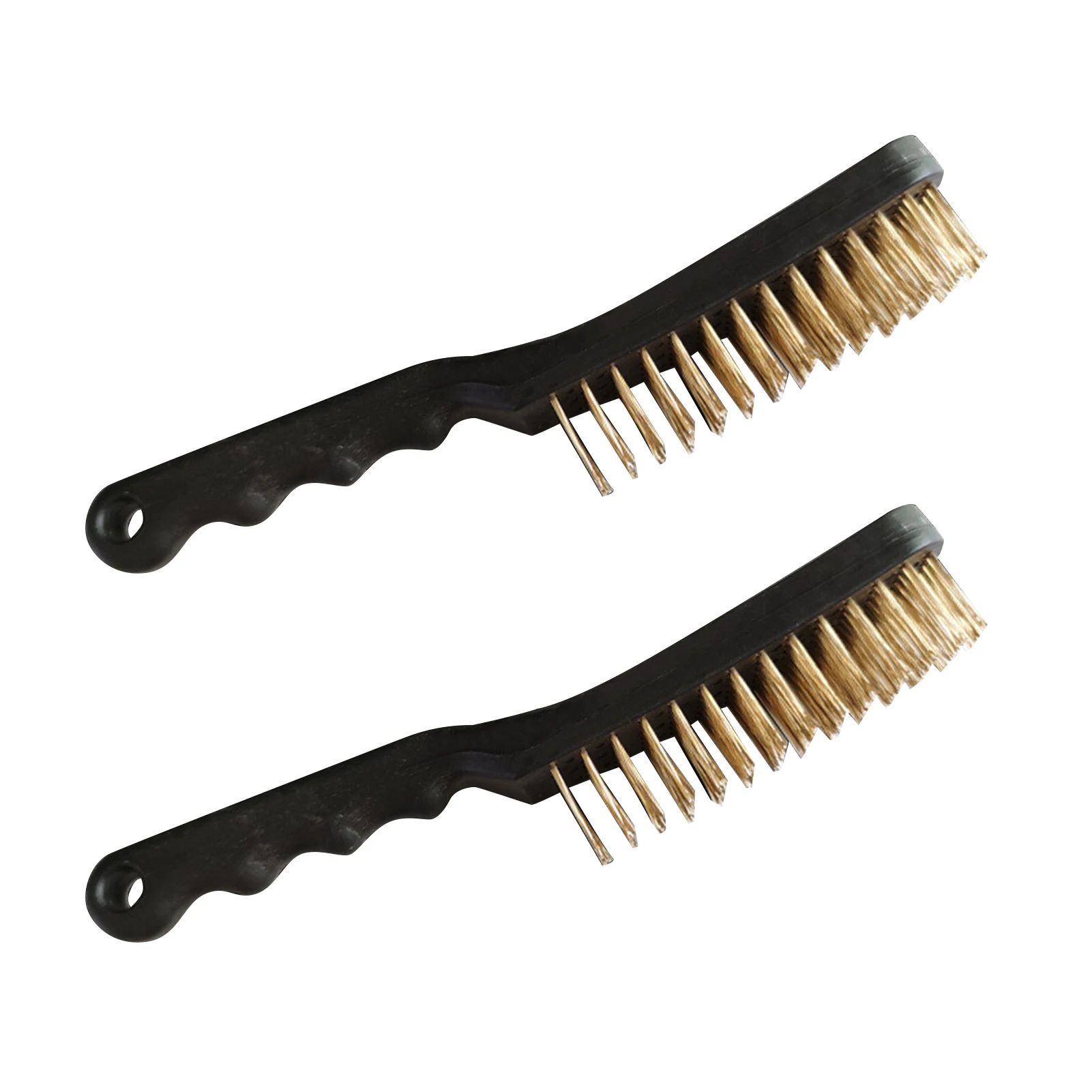 

2pcs Wire Brush Home Kitchen Long Handle Paint Hanging Hole Heavy Duty Multifunctional Practical Carbon Steel For Cleaning
