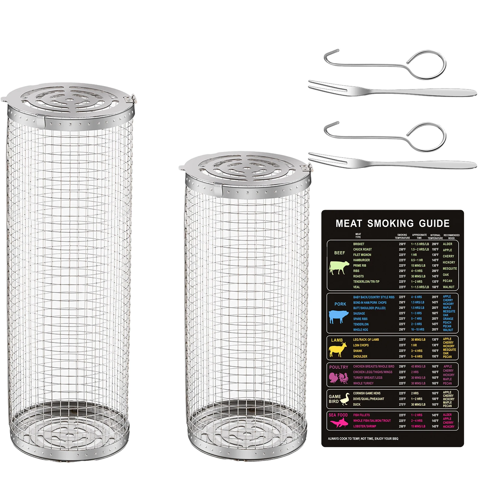 

2 шт., переносной многоразовый гриль для овощей, из нержавеющей стали