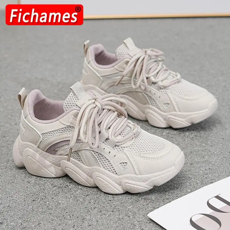

2023 Vintage Platform Sneakers Autumn Patchwork Women Sneakers Students Daily Wear Casual Korean Style Vulcanize Shoes Female