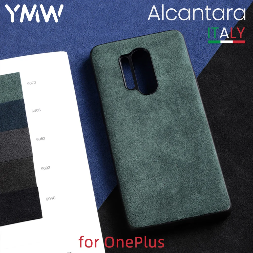 YMW ALCANTARA Case for OnePlus 10 Pro 9 8 8T 7 7T 6 6T 1+ Nord Fashion Luxury Fur Artificial Leather Phone Cases Cover