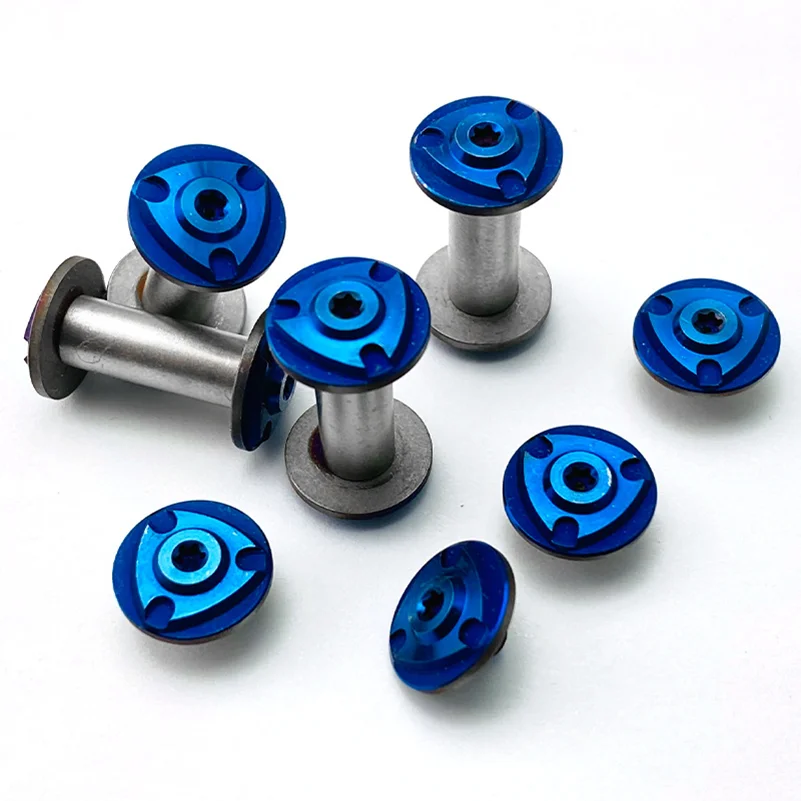 10pcs/lot For 6MM Hole Stainless Steel Knife Handle M4 T8 Torx Lock Screws Spindle Rivets Nails Bolt DIY Make Accessories Parts - купить по