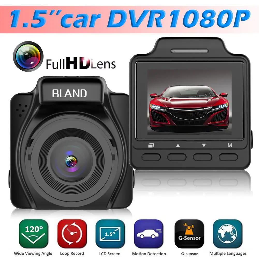 Mini Car DVR 1.5 inch LCD FHD 1080p NTK96658 IMX323 Sensor Dash Camera 3M Rubber Bracket Simple Installation Mode |