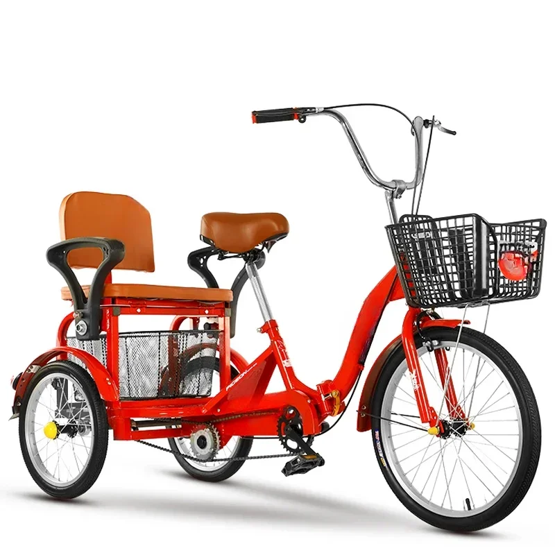 Трехколесный велосипед рикша для пожилых людей педаль скутер фитнес-велосипед