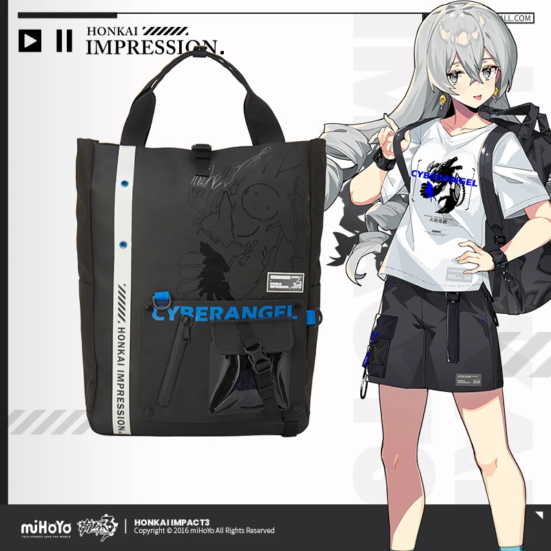 

Аниме игра Honkai Impact 3 Cyberangel Impression студент Harajuku школьные сумки-мессенджеры дорожные сумки для косплея женский подарок