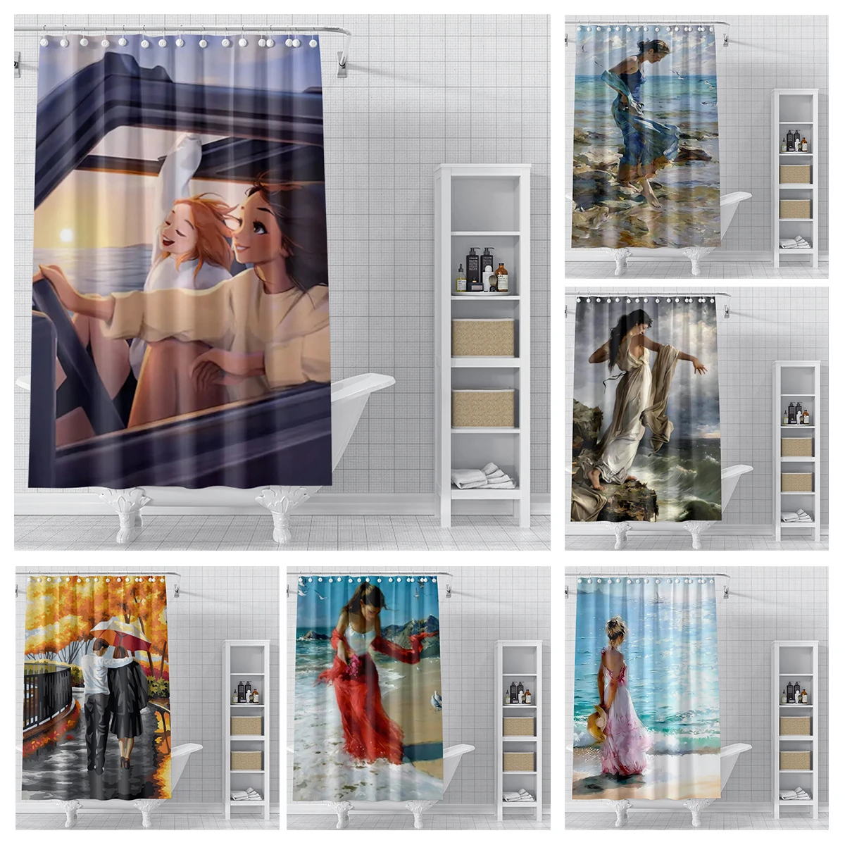 

Водонепроницаемая Штора для душа, 180x200 240x200