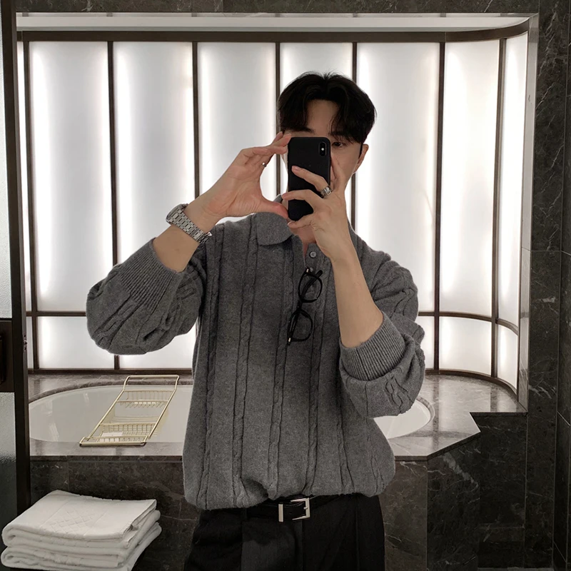 Зимний Теплый женский свитер Bishe в Корейском стиле Красивый пуловер с узором виде