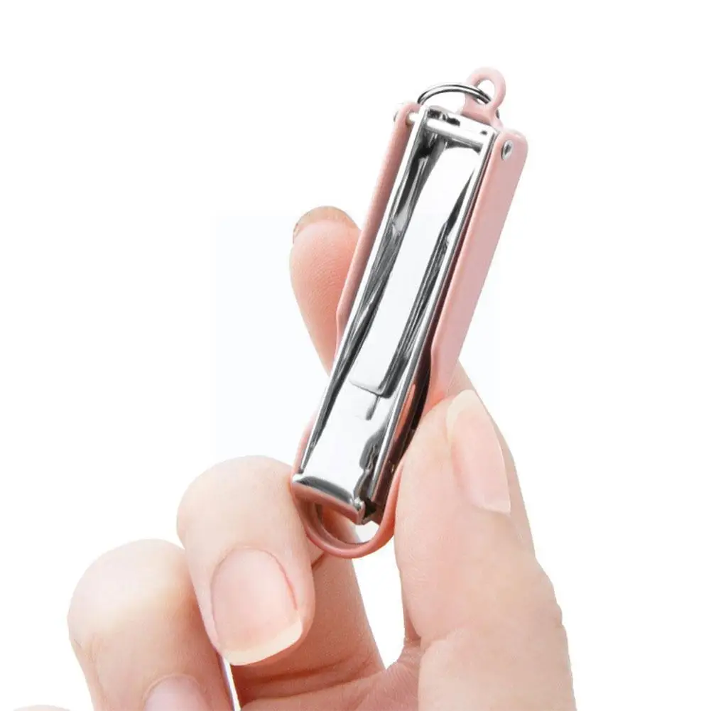 

1Pc Portable Nail Clippers Trimmer Folding Nail Nail Tools New With Steel Clippers Bag Leather Nail PU Y6K7