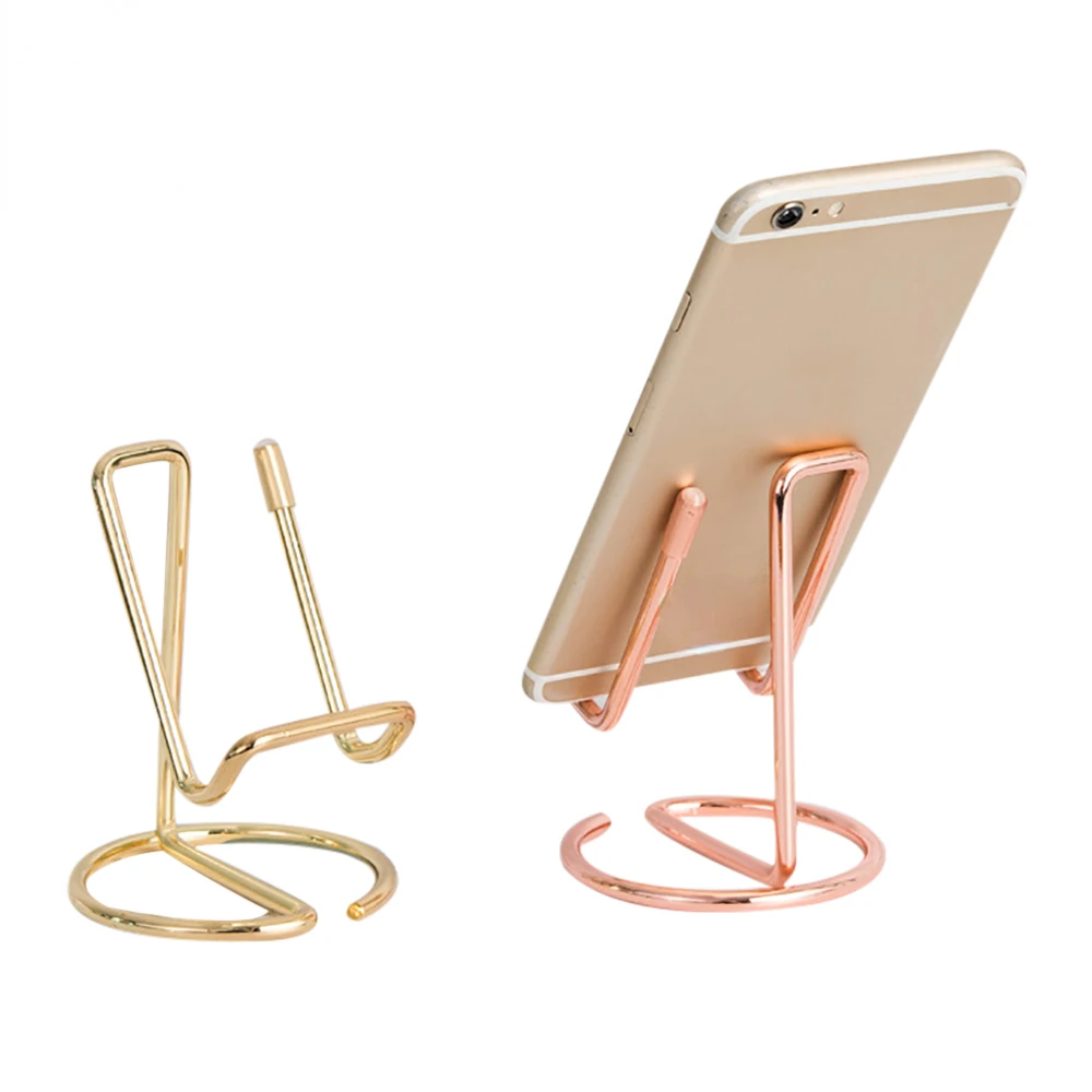

Stand Nordic Wrought Iron Mobile Phone Tablet Desktop Reading Organizer Storage Rack Decorative Desk Accessories
