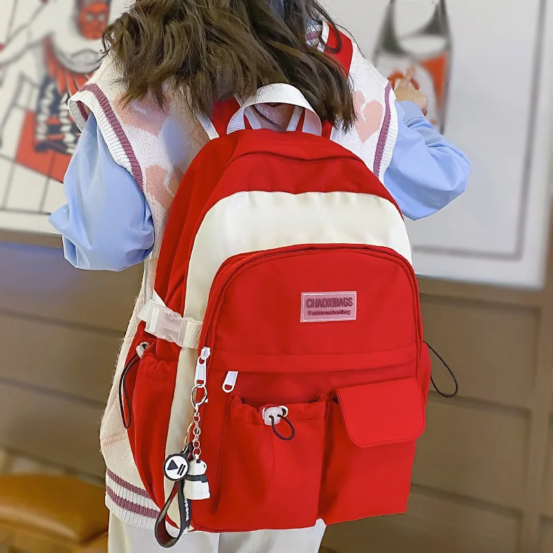 

Fashion New Lady Cute Drawstring Bag Trendy Female Laptop Backpack Travel Women Kawaii Student Backpack Girl College School Bags