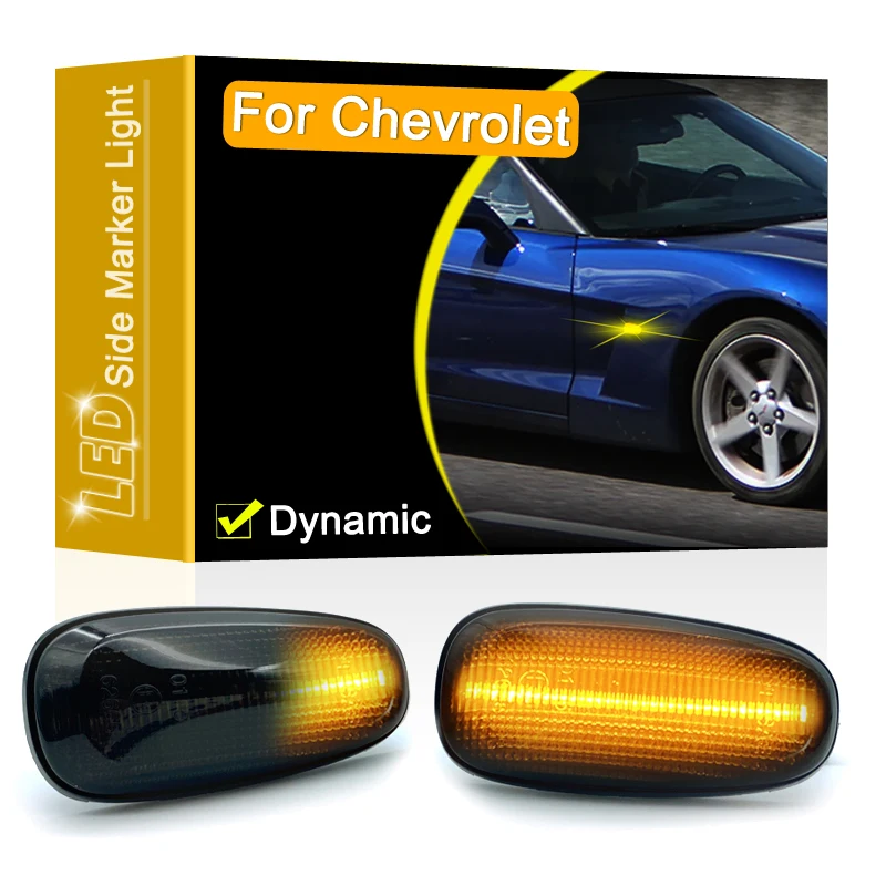 Luz LED ahumada para guardabarros lateral, marcador de giro para Chevrolet Corvette C6, 2005, 2006, 2007, 2008, 09, 10, 11, 12, 2013