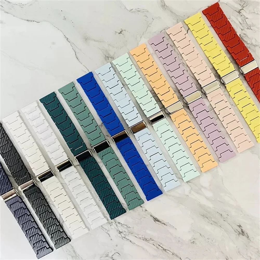 

Ремешок 20 22 мм для Samsung Galaxy Watch 4 Classic 46 мм/Active 2 40 мм 44 мм, браслет из углеродного волокна для Huawei Watch GT/2e/3/Pro