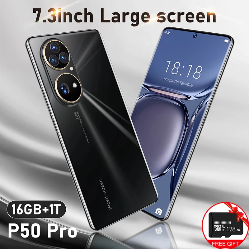 

NEW Global Version P50 Pro 7.3Inch Smartphone 6800mAh HD Screen 16+512GB Android 12 Cell Phone Support 4/5G Network Celular